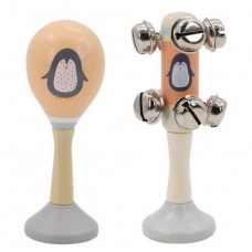 Maraca & Bell Stick Set - Penguin